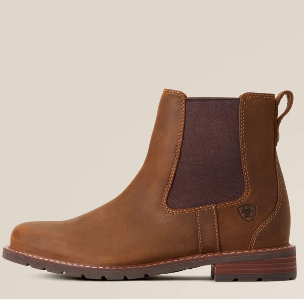 Ariat Women's Wexford Waterproof Chelsea Boot Weathered Brown 7.5 W